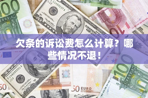 武汉欠条的诉讼费怎么计算?哪些情况不退! 武汉欠条的诉讼费怎么计算?哪些情况不退!